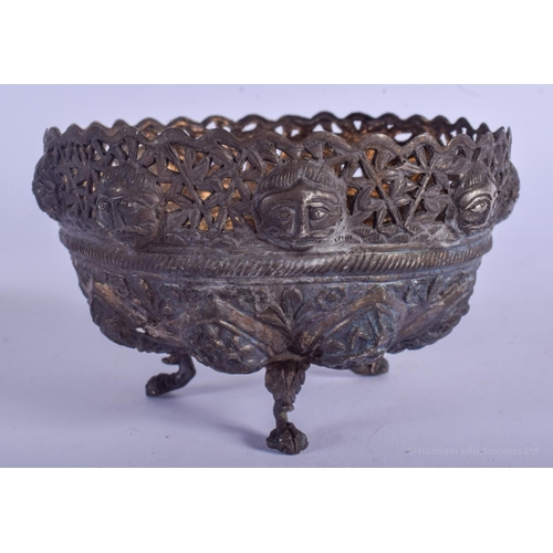 2102 - AN EARLY 20TH CENTURY SOUTH EAST ASIAN INDIAN SILVER BOWL. 149 grams. 12 cm wide.