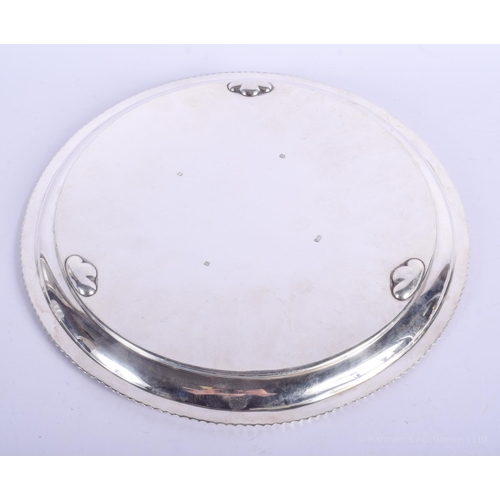 2103 - A VICTORIAN SCOTTISH SILVER SALVER. Edinburgh 1896. 690 grams. 26.5 cm diameter.