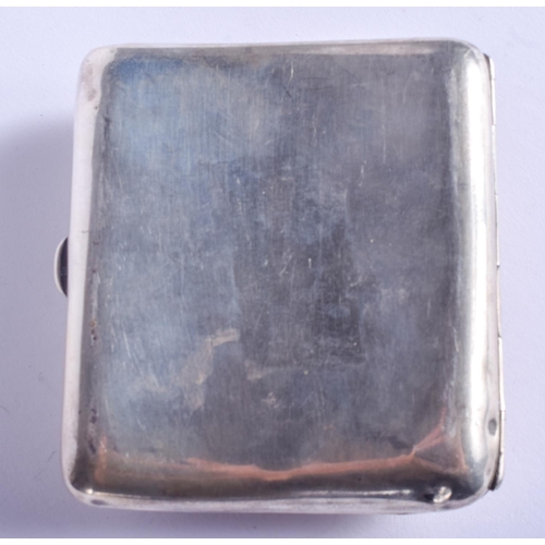 2106 - AN ANTIQUE SILVER CIGARETTE CASE. Chester 1907. 147 grams. 7 cm x 9 cm.