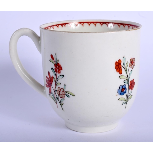 270 - 18th c. English porcelain coffee cup probably Worcester. 6.5cm high