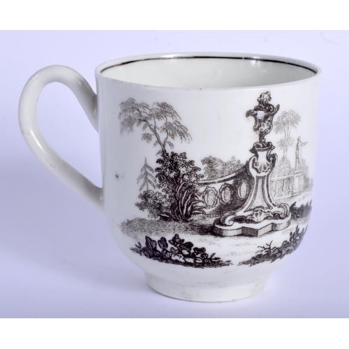 274 - 18th c. English porcelain coffee cup probably Worcester. 6 cm high