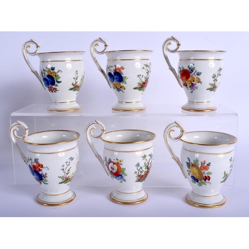 277 - A GOOD EARLY 20TH CENTURY MEISSEN PORCELAIN TEASET ON TRAY painted with 18th century classical scene... 