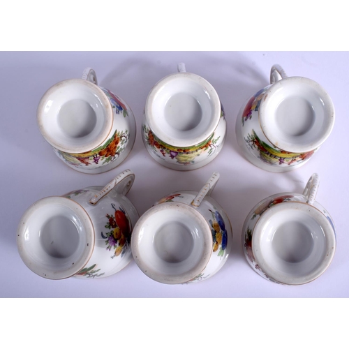 277 - A GOOD EARLY 20TH CENTURY MEISSEN PORCELAIN TEASET ON TRAY painted with 18th century classical scene... 