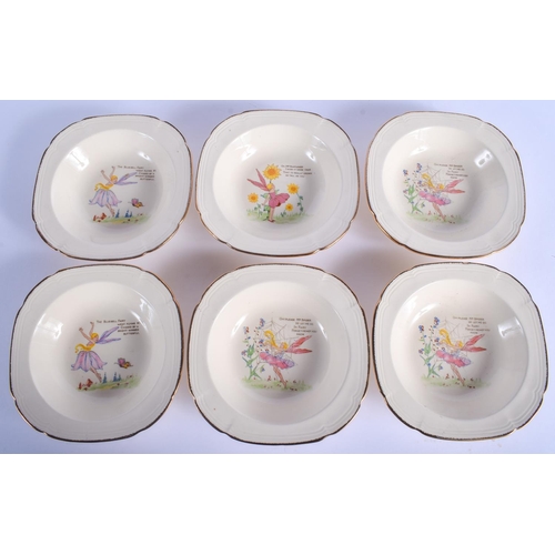 289 - SIX 1930S ALFRED MEAKIN FAIRY DISHES. 16.5 cm wide. (6)