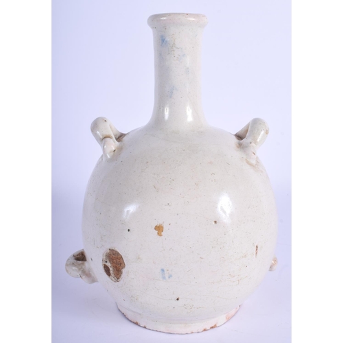 293 - AN 18TH/19TH CENTURY DELFT FAIENCE BOTTLE VASE. 24 cm x 11 cm.