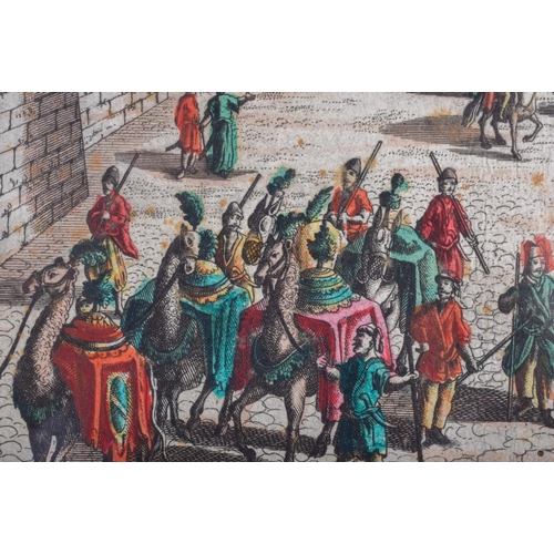 303 - Georg Balthasar Probst (1732-1801) Coloured Engravings, Turkish scenes. Image 42 cm x 32 cm. (3)