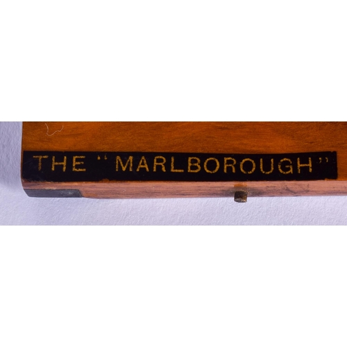 317 - A LOVELY ANTIQUE C G & S LONDON GAMING BOX entitled The Marlborough, containing cards and whist mark... 