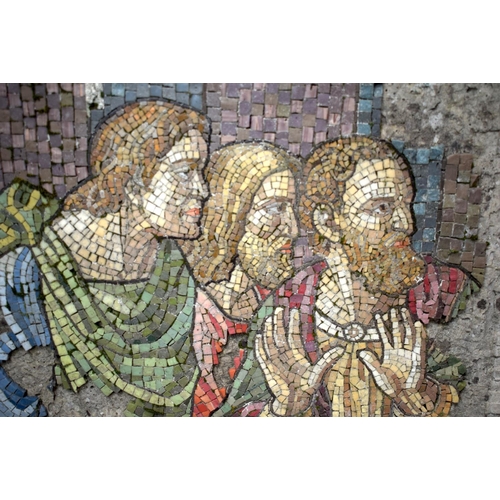 320 - A VERY LARGE RARE PAIR OF 19TH CENTURY ECCLESIASTICAL MICRO MOSAIC STONE PANELS formerly in a Victor... 