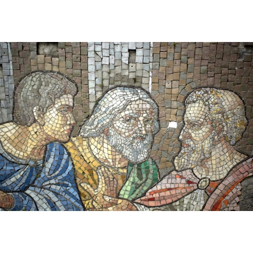 320 - A VERY LARGE RARE PAIR OF 19TH CENTURY ECCLESIASTICAL MICRO MOSAIC STONE PANELS formerly in a Victor... 