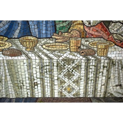 320 - A VERY LARGE RARE PAIR OF 19TH CENTURY ECCLESIASTICAL MICRO MOSAIC STONE PANELS formerly in a Victor... 