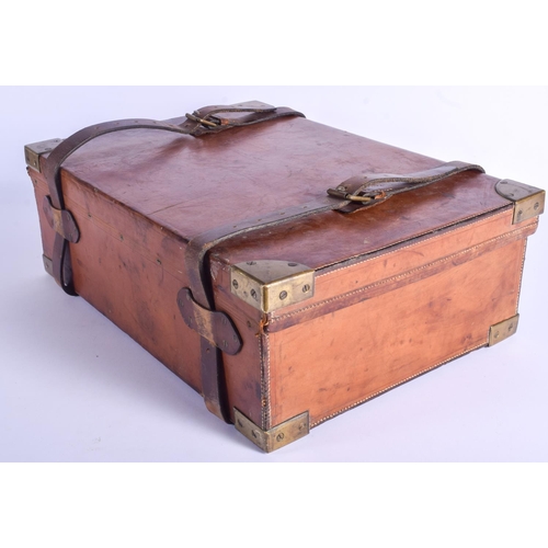 336 - A CHARMING COGSWELL & HARRISON LEATHER CARTRIDGE CASE. 50 cm x 36 cm.