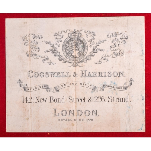 336 - A CHARMING COGSWELL & HARRISON LEATHER CARTRIDGE CASE. 50 cm x 36 cm.