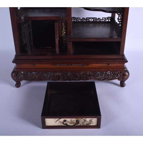 1646 - A LOVELY 19TH CENTURY JAPANESE MEIJI PERIOD SHIBAYAMA SHODANA CABINET of charming proportions, decor... 