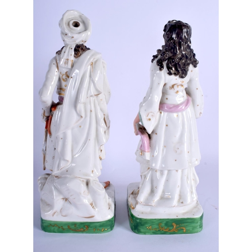 45 - A LARGE PAIR OF 19TH CENTURY FRENCH JACOB PETIT PORCELAIN SCENT BOTTLES formed as an Eastern male an... 