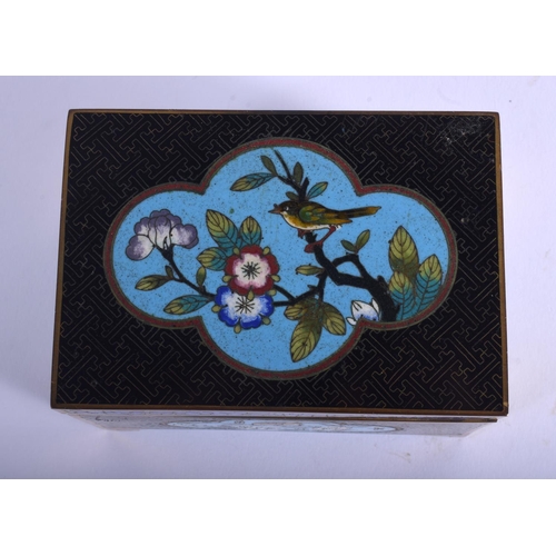 1216 - AN EARLY 20TH CENTURY CHINESE CLOISONNE ENAMEL CASKET Late Qing/Republic, decorated with birds. 11 c... 