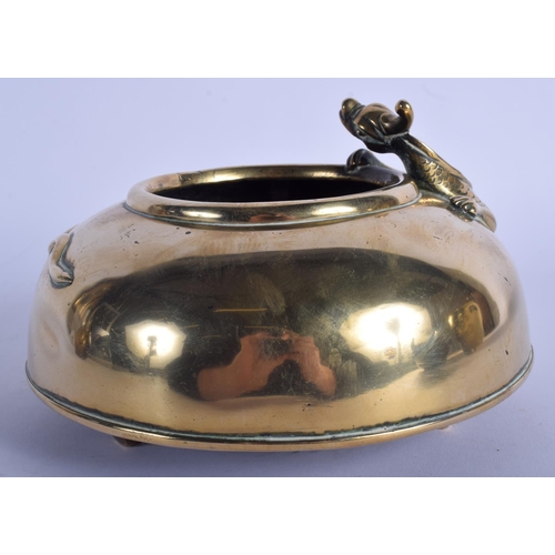 1315 - AN 18TH/19TH CENTURY CHINESE POLISHED BRONZE CENSER Qing, bearing Xuande marks to base. 1197 grams. ... 