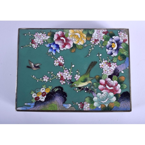 1450 - AN EARLY 20TH CENTURY JAPANESE TAISHO PERIOD CLOISONNE ENAMEL CASKET Attributed to the Ando Company.... 