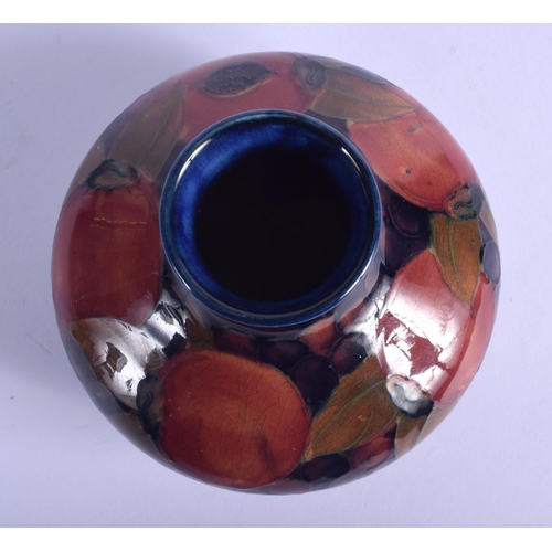 149 - A MOORCROFT POMEGRANATE VASE. 12.5 cm wide.