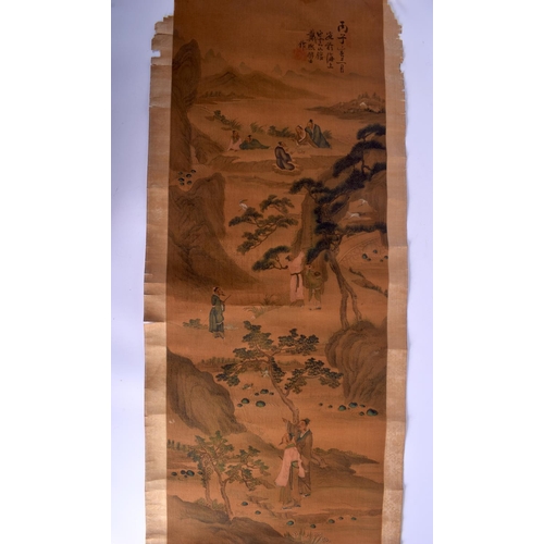 1510 - TWO EARLY 20TH CENTURY CHINESE INK WORK SCROLLS Late Qing/Republic. (2)