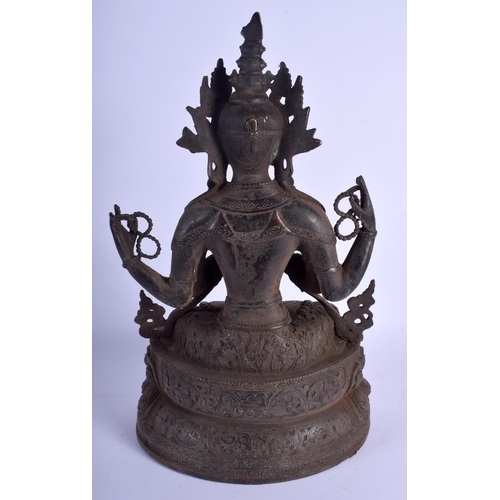 1614 - A LARGE CHINESE BRONZE BUDDHA 20th Century. 38 cm x 16 cm.