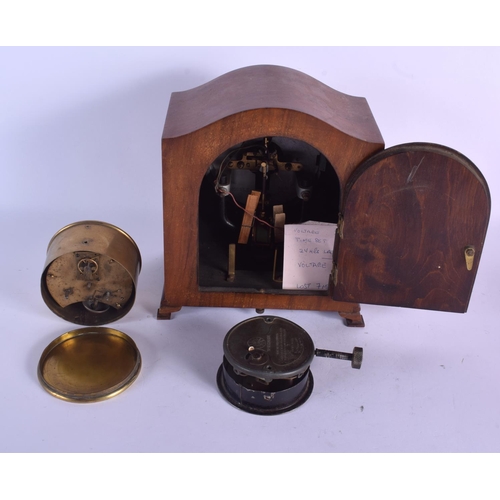 2010 - A FRENCH BULLE CLOCK together with others. Largest 24 cm x 18 cm. (3)