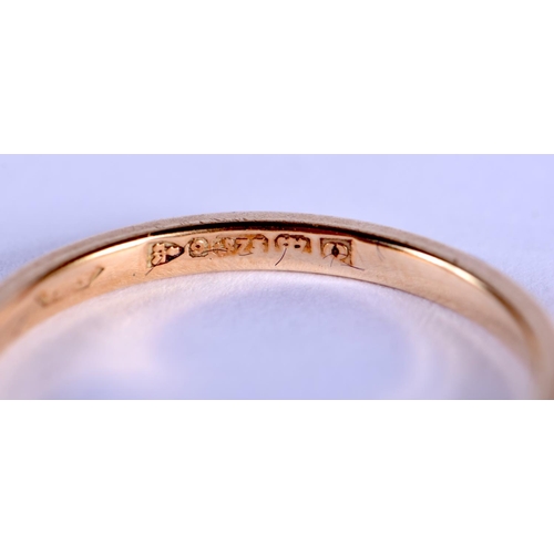 2112 - A 14CT GOLD RING and a 9ct gold ring. 14 ct 3.2 grams, 9ct  1.8 grams. (2)