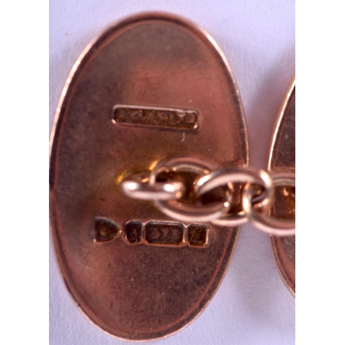 2127 - ASSORTED GOLD CUFFLINKS. 20.2 grams. (qty)