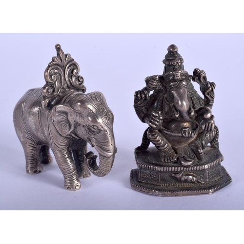 2143 - TWO FINE 19TH CENTURY INDIAN SILVER BUDDHISTIC ITEMS. 266 grams. (2)