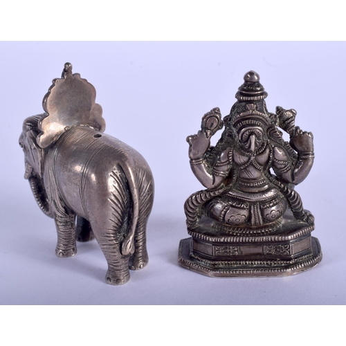 2143 - TWO FINE 19TH CENTURY INDIAN SILVER BUDDHISTIC ITEMS. 266 grams. (2)