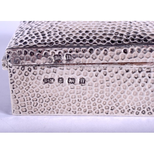 2152 - A SAMSON MORDEN SILVER BOX. Birmingham 1912. 8.25 cm square.