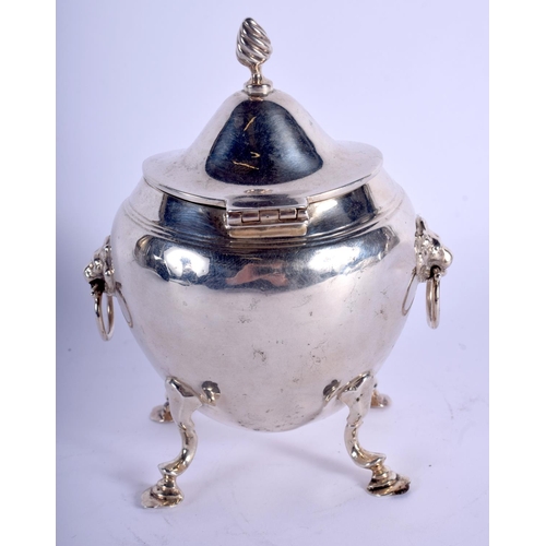 2203 - AN EDWARDIAN SILVER TEA CADDY by G Nathan & R Hayes. Chester 1903. 159 grams. 8.5 cm wide.