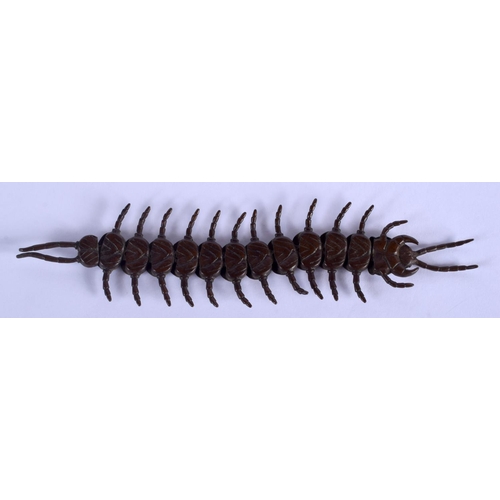 2209 - A JAPANESE BRONZE CENTIPEDE OKIMONO. 13 cm long.