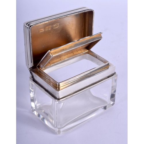 2248 - AN EDWARDIAN SILVER CASKET by Asprey. London 1906. 6.5 cm x 4 cm.