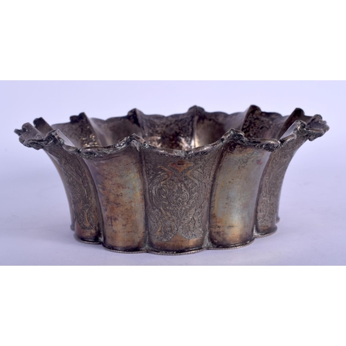 2254 - A VINTAGE TURKISH MIDDLE EASTERN SILVER CENSER. 329 grams. 15 cm wide.