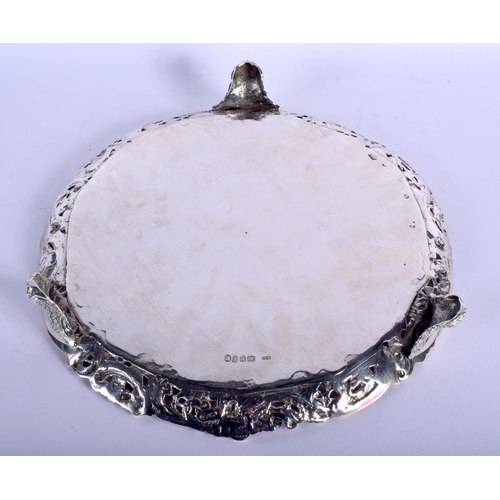 2270 - A FINE ANTIQUE ENGLISH SILVER SALVER. 911 grams. 26.5 cm wide.