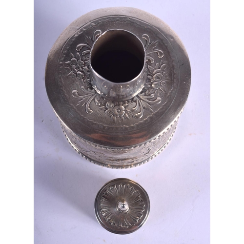 2273 - AN ANTIQUE CONTINENTAL SILVER TEA CADDY. 173 grams. 11.5 cm high.