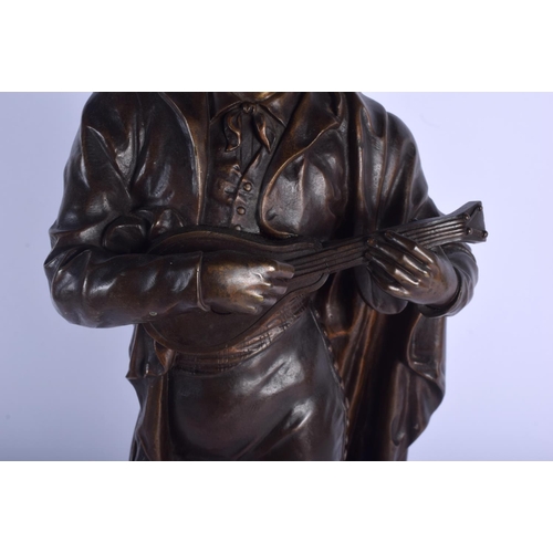 2333 - Justo De Gondarias (1846-1933) Bronze, Musician. 50 cm high.