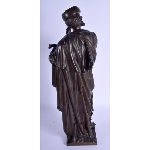 2333 - Justo De Gondarias (1846-1933) Bronze, Musician. 50 cm high.