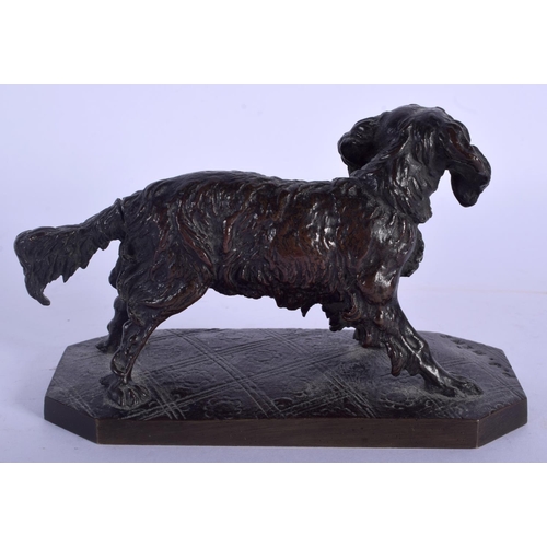 2350 - Pierre Jules Mene (1810-1879) French, Bronze study of a hound. Image 14 cm x 10 cm.