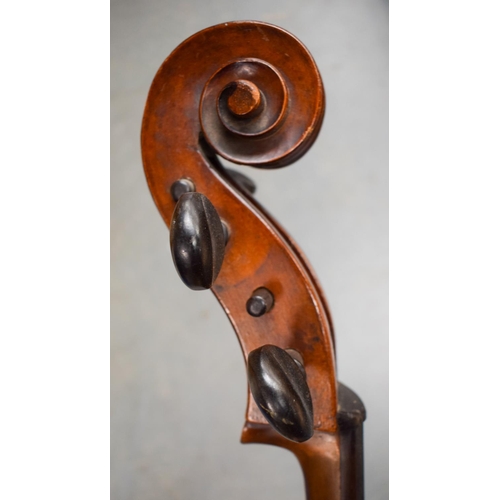 2434 - A TWO PIECE BACK CELLO. 122 cm high.