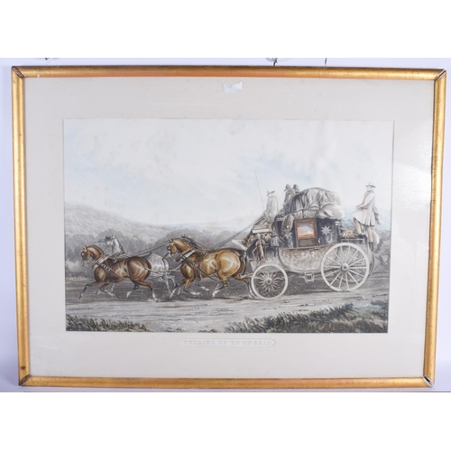 2460 - A PAIR OF ANTIQUE PRINTS. Image 68 cm x 45 cm.