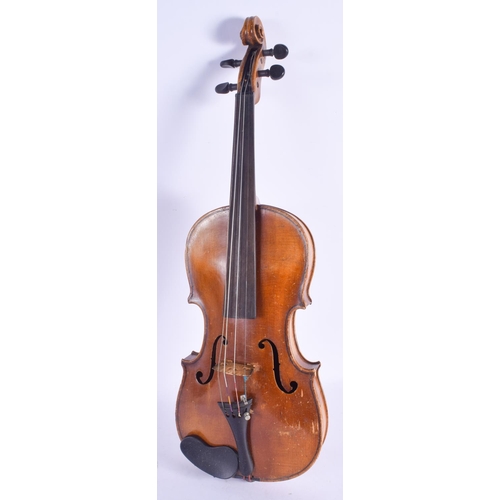 2503 - A EUROPEAN TWO PIECE BACK KLOTZ VIOLIN. 53 cm long.