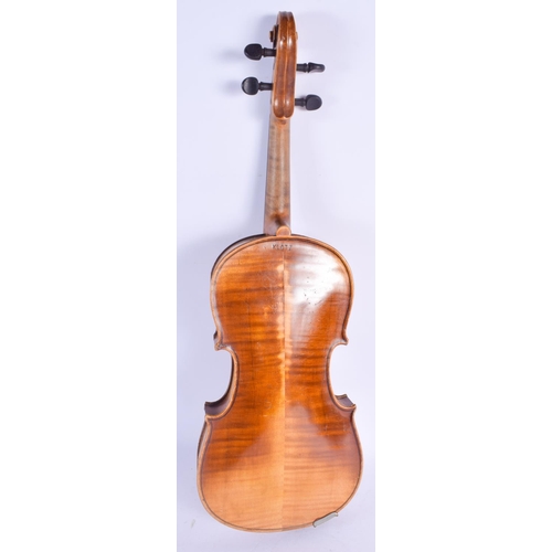 2503 - A EUROPEAN TWO PIECE BACK KLOTZ VIOLIN. 53 cm long.