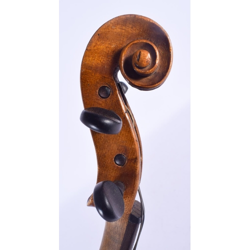 2503 - A EUROPEAN TWO PIECE BACK KLOTZ VIOLIN. 53 cm long.