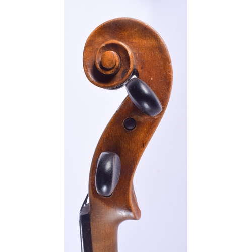 2503 - A EUROPEAN TWO PIECE BACK KLOTZ VIOLIN. 53 cm long.