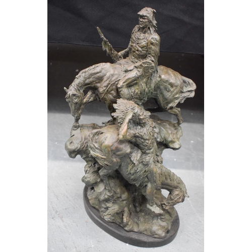 2511 - A LARGE CONTEMPORARY BRONZE FIGURE. 48 cm high.