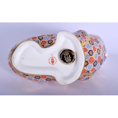 367 - Royal Crown Derby paperweight of a Walrus. 10.5cm high