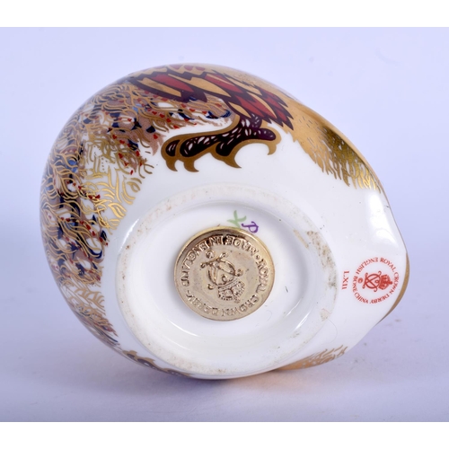 380 - Royal Crown Derby paperweight of a Little Owl. 8cm high