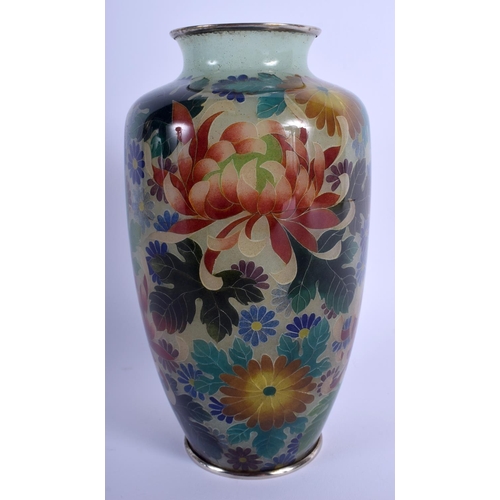 1024 - A 19TH CENTURY JAPANESE MEIJI PERIOD PLIQUE A JOUR ENAMEL VASE Ando Jubei or Gonda Hirosuke. 19 cm h... 