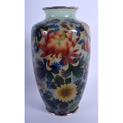 1024 - A 19TH CENTURY JAPANESE MEIJI PERIOD PLIQUE A JOUR ENAMEL VASE Ando Jubei or Gonda Hirosuke. 19 cm h... 